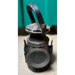 A WWII period railway three aspect hand held lamp