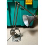 An anglepoise lamp with counter balance weight opp