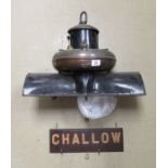 A Tilley Challow station or yard suspension lamp w