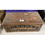A Hudson's No.2 Extract of Soap wooden box with or