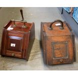 Mahogany coal box with 1 other