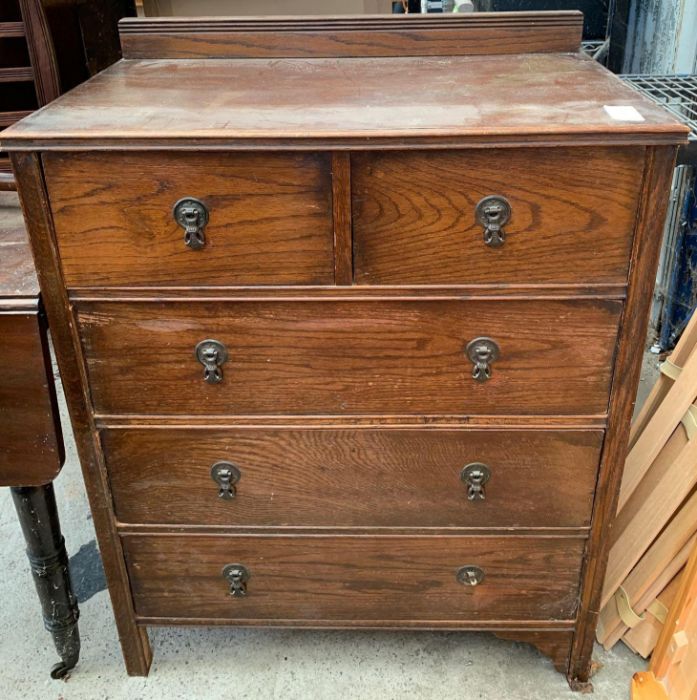 Various furniture to include oak chest of two shor - Image 2 of 7