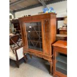 Mahogany ornate glass fronted display cabinet