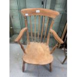 Windsor type chair with spindle back & shaped seat