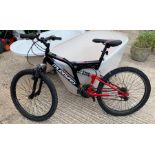 24" Muddyfox Recoil 24 dual suspension bicycle