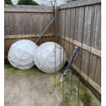 2 metal garden frames