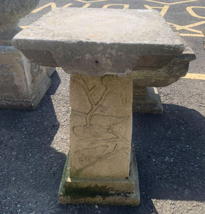 Reconstituted stone bird table