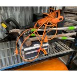 Workx electric log splitter, surveying tools, sled