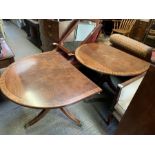 Twin pedestal dining room table with additional le