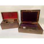 A 19th/20th century stained oak rectangular tea ca