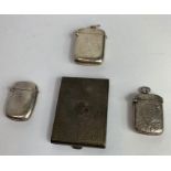 A late Victorian silver vesta case of small size,