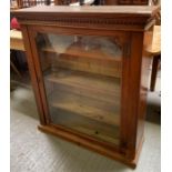 A Victorian stained oak veneer pier cabinet, with