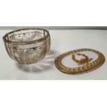 A late 19th/early 20th century facetted glass bowl