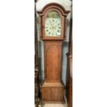A 19th century oak cased eight day longcase clock,