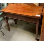 A Victorian mahogany folding tea table, of rectang