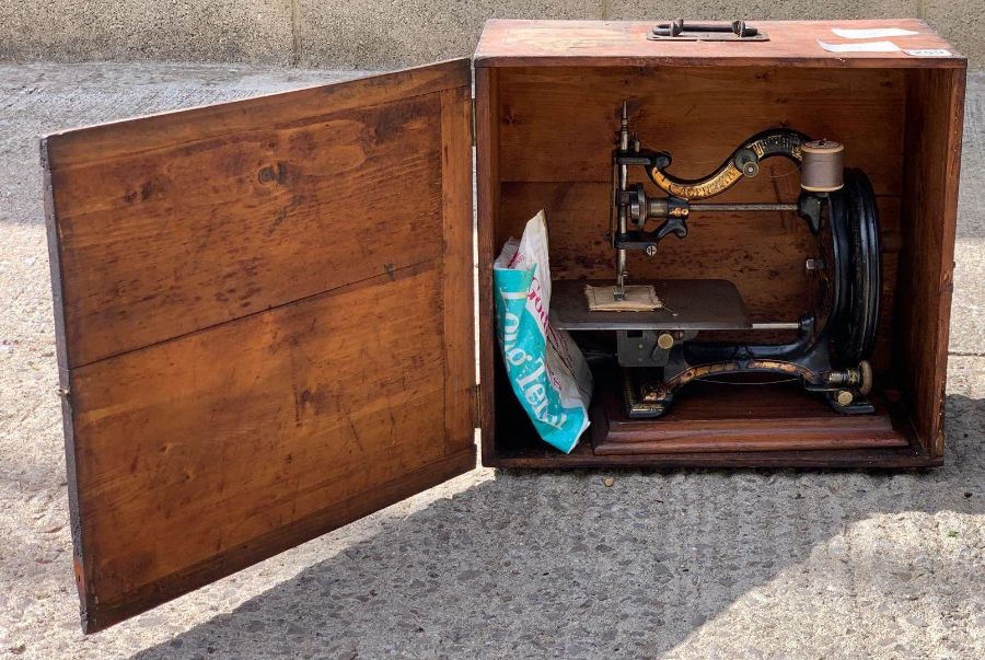 A 19th century Agenoria sewing machine, by the Fra