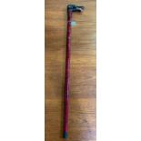 A 19th/early 20th century folk art cane, the handl