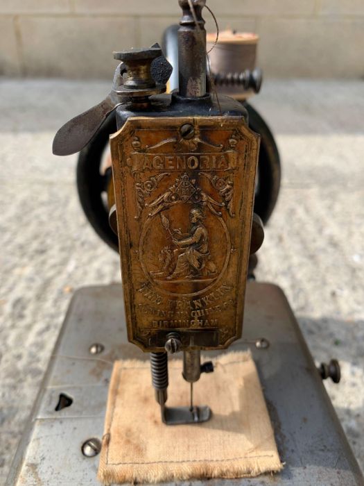 A 19th century Agenoria sewing machine, by the Fra - Image 6 of 6