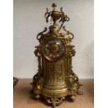 A late 19th/early 20th century ornate French brass