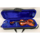 A 20th century unnamed violin, body 35.7cm long no