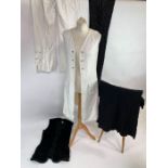A vintage ladies Selfridges black velvet waistcoat