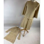 A 20th century ladies cream crocheted jacket and s