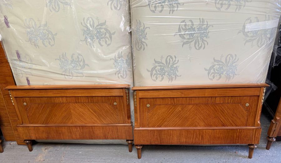 A pair of early 20th century French style veneered - Image 5 of 7