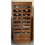 A vintage Dudley & Co Ltd shop/haberdashery display unit, with