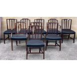 A set of nine (three carvers) 20th century stained