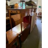 Mahogany drop leaf table along with another drop leaf table