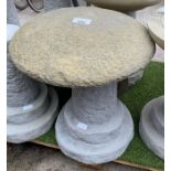 Granite mushroom garden ornament