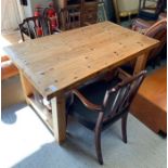 Large solid pine table