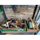 Shelf to include a collection of wood planes, wood