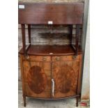 Drop leaf table along with a bow fronted sideboard