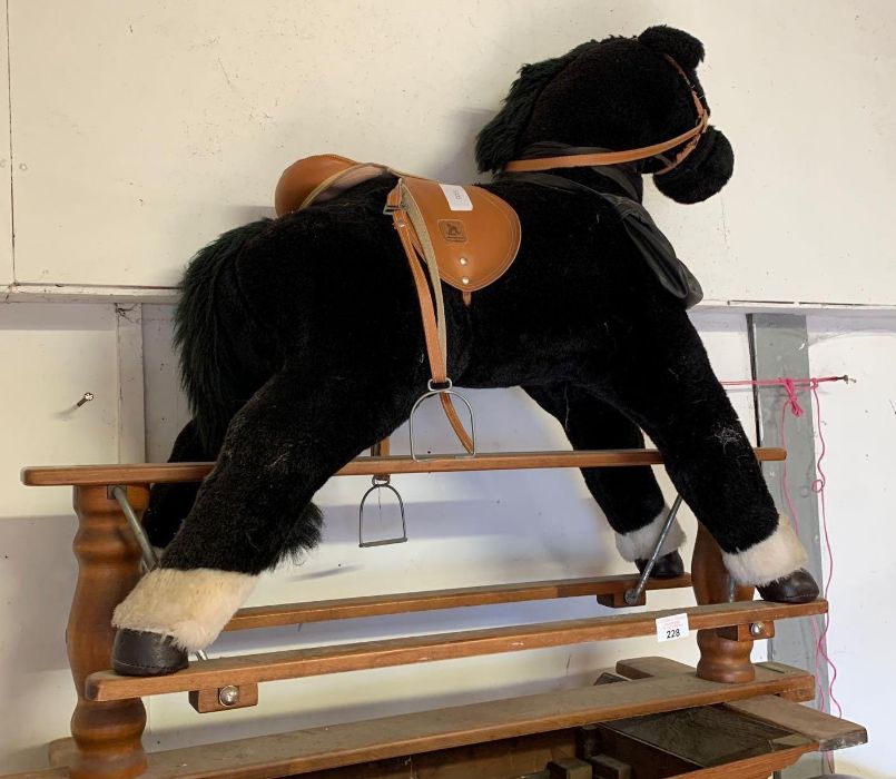 Furry rocking horse