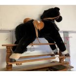 Furry rocking horse