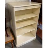 2 modern cream bookcases