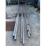 2 stainless steel square tube lengths, approx 670c