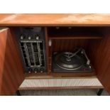 Garrard record player within a cabinet