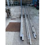 4 stainless steel square tube lengths, approx 670c