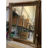Large square heavy framed mirror