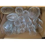 Box of assorted glass