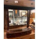 Mahogany swing dressing table mirror with 3 drawer