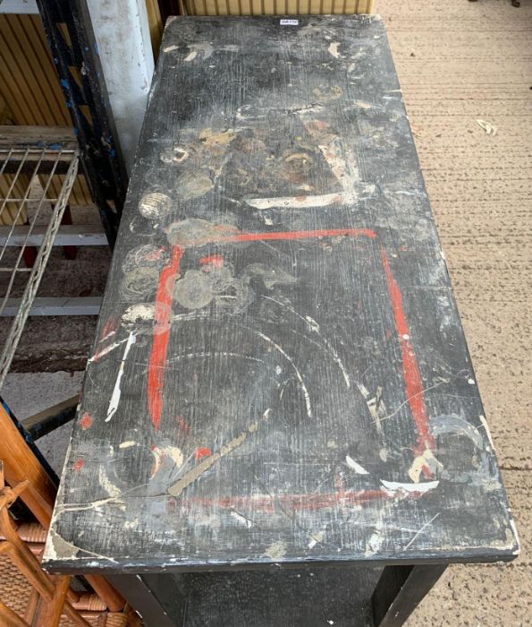 Black painted hall table - Image 2 of 4