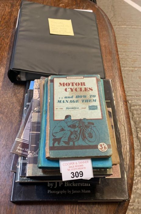 A small quantity of vintage motorcycle books