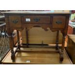 20th century oak lowboy with 3 drawers