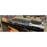 Pair of Yamaha mixing consoles, Newmark record pla