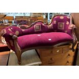 Mahogany framed chaise longue