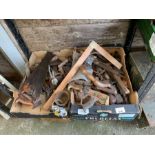 2 boxes of saws, planes & various wood working tool