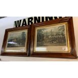 2 Victorian framed hunting scenes